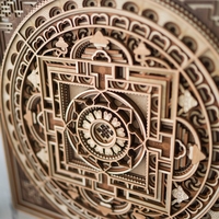 STEREOWOOD Mandala1 Multi-Layer Wooden Wall Art, Stereoscopic 3D Decor, Living Room Decor, Bedroom Decor, Laser Cut Artscor, Laser Cut Arts and Crafts - Thumbnail 5