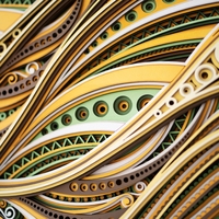 STEREOWOOD Ribbon Multi-Layer Wall Art, geometric wood wall art,3D Wood Wall Art - Thumbnail 4