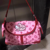 Tote bag cute sweet girl soft leather shoulder underarm bag - Thumbnail 1