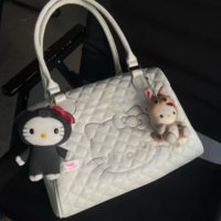 Cute cat tote bag cute sweet girl soft leather shoulder handbag - Thumbnail 2