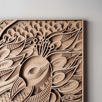 STEREOWOOD Phoenix Multi-Layer Wooden Wall Art, Stereoscopic 3D Decor, Living Room Decor, Bedroom Decor, Laser Cut Arts and Crafts - Thumbnail 9