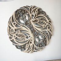 STEREOWOOD Blissful Wings  Multi-Layer Wall , Large Geometric Wood Wall Art - Thumbnail 2