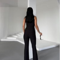 Business stripes suit - Black - Thumbnail 3