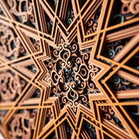 STEREOWOOD Dawn Star  Multi-Layer Wall Art, Large Geometric Wood Wall Art - Thumbnail 3
