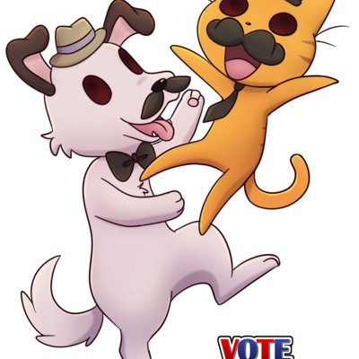 Mr.cat & mr.dog standee!
