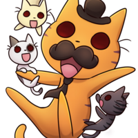 Mr.Cat & Kids Holo Sticker - Thumbnail 1