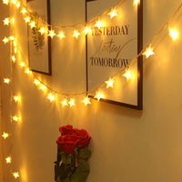 LED Star Fairy Lights Outdoor Chain Lights Garland Bulb String Lights  - Thumbnail 1