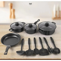 13 Piece Cookware Set  Pot  Frying Pan with Lid And Shovel Kitchenware Set - Thumbnail 2