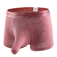 Wholesale 2PK/5PK multi-color Men's sexy underwear quick-drying youth elephant tube physiological boxer briefs L443 - Thumbnail 3