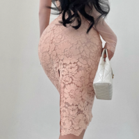Lace sexy hip skirt long skirt - Thumbnail 5