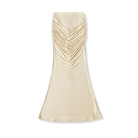 Sexy pure desire hip-wrapped pleated fishtail maxi skirt - Thumbnail 4