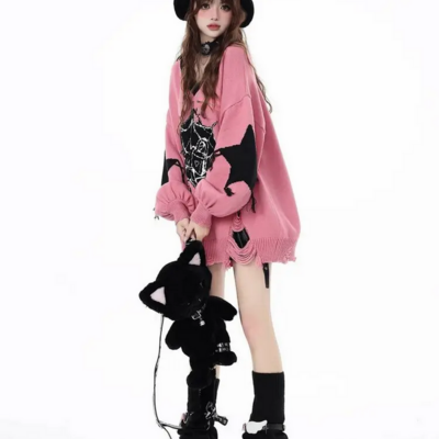 Autumn winter loose casual sweater pullover for women