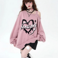 Gothic Knitted Sweater Pullover Women Harajuku Y2K - Thumbnail 2
