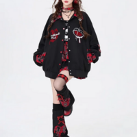 Women’s Autumn Winter Punk Harajuku Vintage Coat - Thumbnail 2