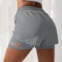 Women's High Rise Yoga Shorts With Elastic Proximity Control Running Shorts - Thumbnail 6
