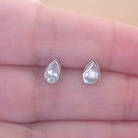 BOXED GIFT/Sterling Silver Blue Topaz Teardrop Stud Earrings/Topaz Earrings/Topaz Jewellery/Topaz Jewelry/Gemstone Earrings/UK - Thumbnail 3