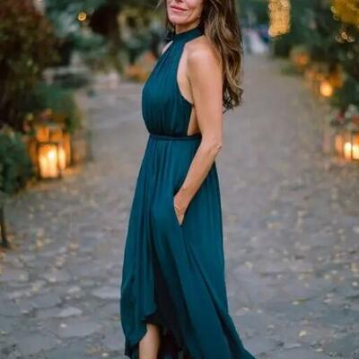 Simple a line chiffon mother of the bride/ groom dresses formal evening dress - Thumbnail 1