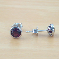 BOXED GIFT SET/Sterling Silver Garnet Teardrop Pendant & Chain/Garnet Necklace/Garnet Jewellery/Garnet Jewelry/Garnet Earrings/UK - Thumbnail 5