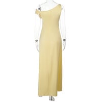 Solid color suspender skirt satin holiday style long skirt - Thumbnail 4