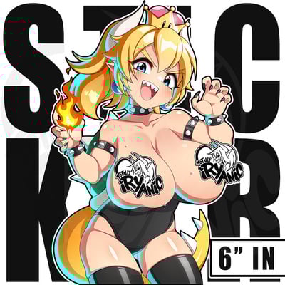 New | 6" vinyl stickers: bowsette