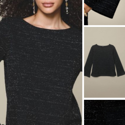 Casual metallic pullover