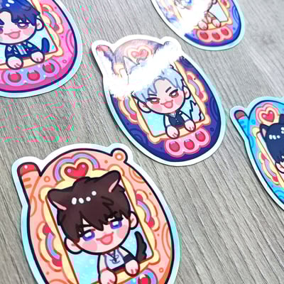Love and deepspace Caleb Sylus Xavier Rafayel Zayne tamagotchi sticker - Thumbnail 1