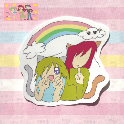 Nyan neko sugar girls sticker
