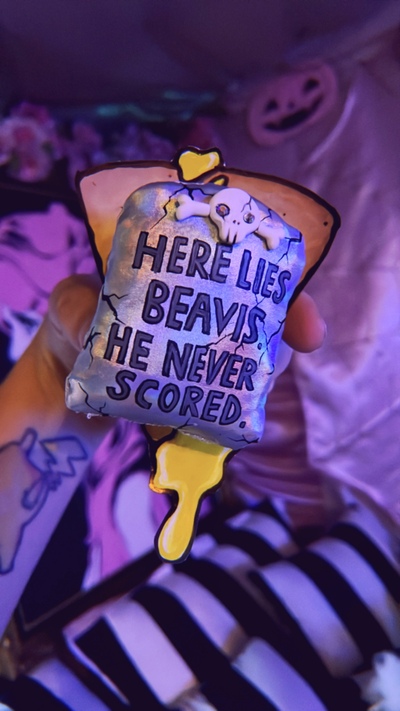 Beavis Never Scored Pin & Clip