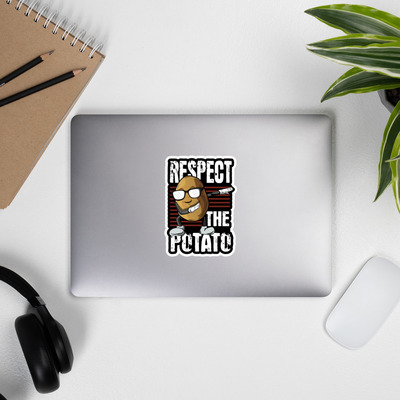 Funny respect the potato meme sticker