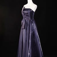 Burgundy Beaded Velvet Prom Dress with Spaghetti strap, Mid Long Evening Dress, Wedding Dress, Handmade Bridesmaid Dress, Evening Dress - Thumbnail 5
