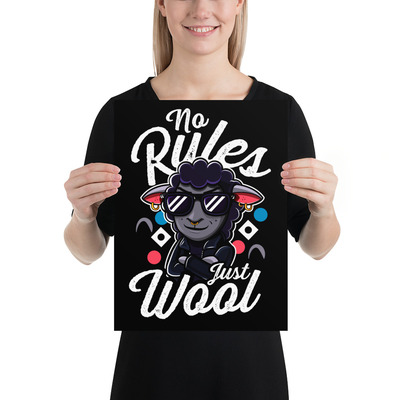 No rules just wool poster