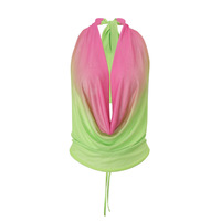 Sexy halterneck vest with gradient colorblocking - Thumbnail 2