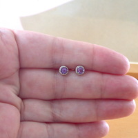 BOXED GIFT SET/Sterling Silver Amethyst Pendant & Chain/Amethyst Necklace/Amethyst Jewellery/Amethyst Earrings/UK - Thumbnail 6