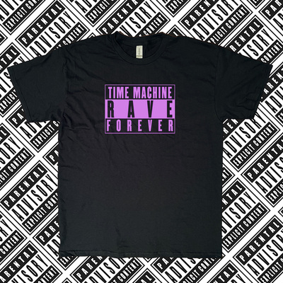 Time machine rave parental advisory t-shirt (pink print)