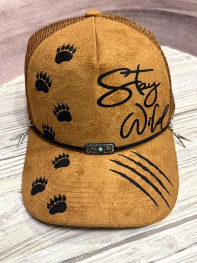 "Stay Wild" Silkscreen Stencil for Baseball Caps 