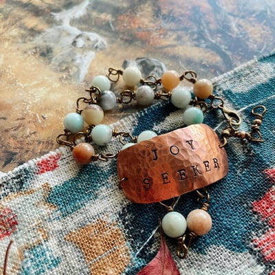 “joy seeker” beaded wrap bracelet 