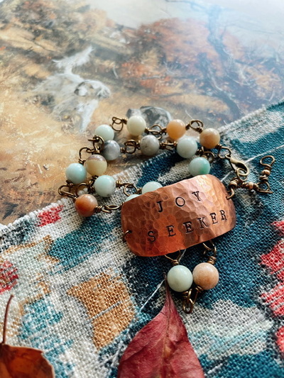 “Joy Seeker” beaded wrap bracelet 