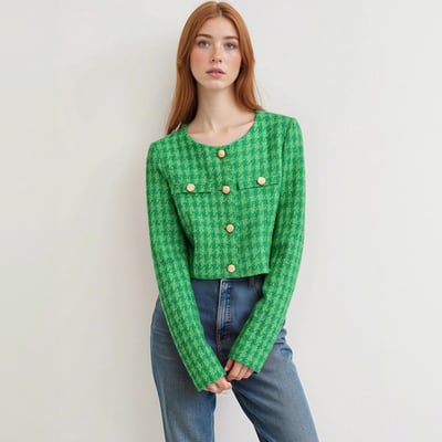 Temperamental and fashionable short jacket top