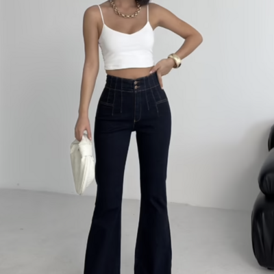 elegant casual vintage retro jeans