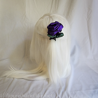 Purple Rose Hair Tie - Thumbnail 6