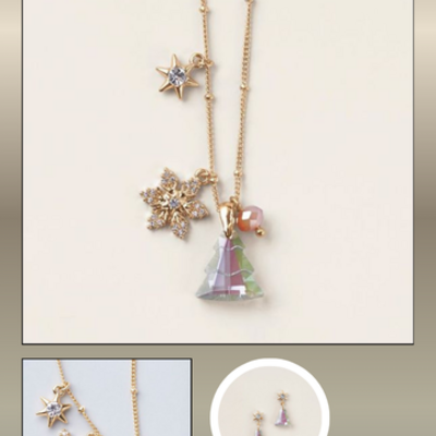 Northern star holiday charm necklace - Thumbnail 4