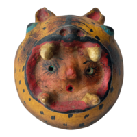 Coconut mask. Collectibles. Home decoration. Wall decoration. Interior decoration. Mexican mask. Mexican craft. Mexican Folk Art. - Thumbnail 2