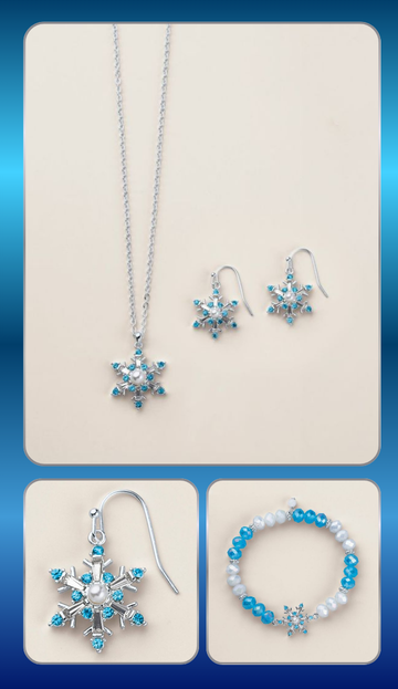 Shimmering Snowfall Necklace & Earring Set