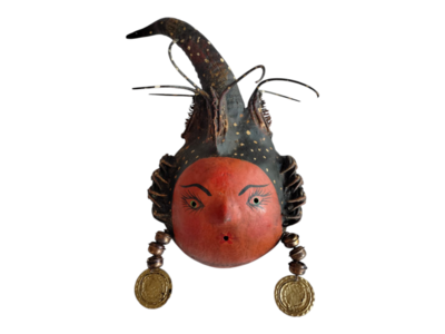 Coconut mask. Collectibles. Home decoration. Wall decoration. Interior decoration. Mexican mask. Mexican craft. Mexican Folk Art.