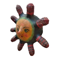 Coconut mask. Collectibles. Home decoration. Wall decoration. Interior decoration. Mexican mask. Mexican craft. Mexican Folk Art. - Thumbnail 2
