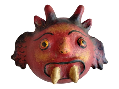 Coconut mask. Collectibles. Home decoration. Wall decoration. Interior decoration. Mexican mask. Mexican craft. Mexican Folk Art.