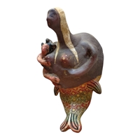 Coconut mask. Collectibles. Home decoration. Wall decoration. Interior decoration. Mexican mask. Mexican craft. Mexican Folk Art. - Thumbnail 2
