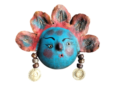 Coconut mask. Collectibles. Home decoration. Wall decoration. Interior decoration. Mexican mask. Mexican craft. Mexican Folk Art.