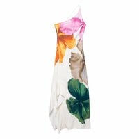 Fashionable slim simple and elegant printed suspender skirt - Thumbnail 1