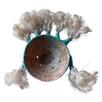 Vibrant Coconut mask. Collectibles. Home decoration. Wall decoration. Interior decoration. Mexican mask. Mexican craft. Mexican Folk Art. - Thumbnail 4